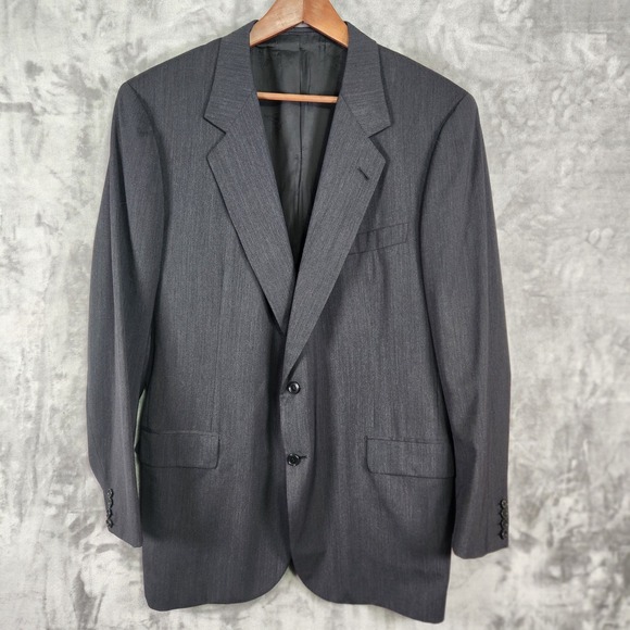 Brioni For Wenberg Parigi Blazer Mens IT 58R Charcoal Gray Wool Italy Luxury